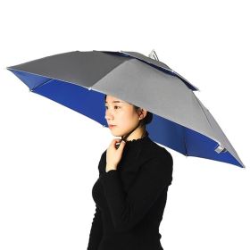 Women Men Folding Sun Rain Cap for Fishing Camping Hiking (Color: Silver)