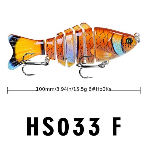 Funpesca 10cm 15.61g Hard Plastic 3d Bionic Eyes Freshwater Saltwater Bass Top Water Jointed Fish Lures