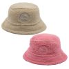 Cute Sherpa Bucket Hat Women Warm Plush Furry Fleece Fisherman Bucket Hat Chunky Fishing Cap 2 Pack