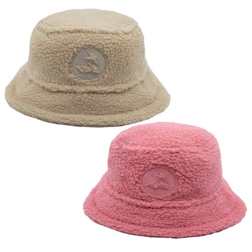 Cute Sherpa Bucket Hat Women Warm Plush Furry Fleece Fisherman Bucket Hat Chunky Fishing Cap 2 Pack